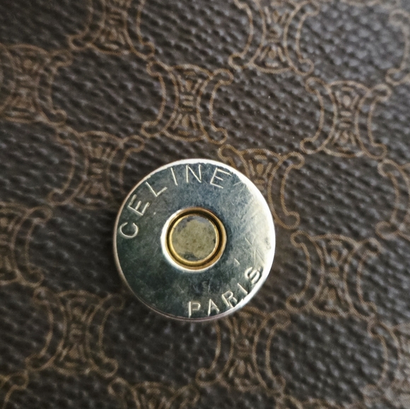 Authentic CELINE Macadam Pochette Clutch Crossbody Wallet WOC Shoulder Bag - Picture 13 of 15